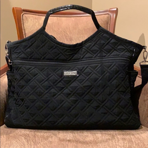 vera bradley black overnight bag